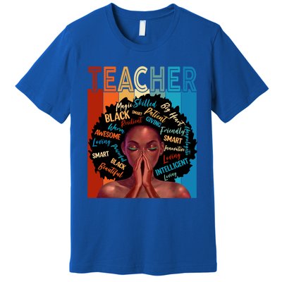 Juneteenth Afro Black History Month African American Teacher Gift Premium T-Shirt