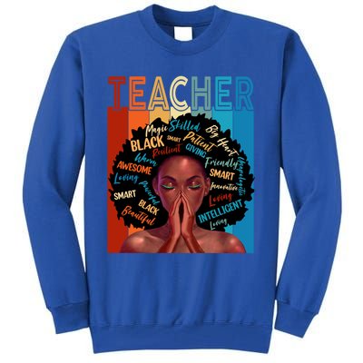 Juneteenth Afro Black History Month African American Teacher Gift Tall Sweatshirt