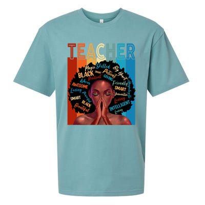 Juneteenth Afro Black History Month African American Teacher Gift Sueded Cloud Jersey T-Shirt