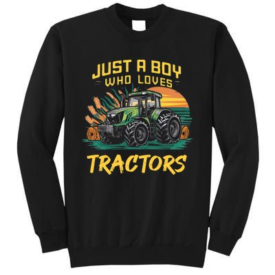 Just A Boy Who Loves Tractors Sweatshirt