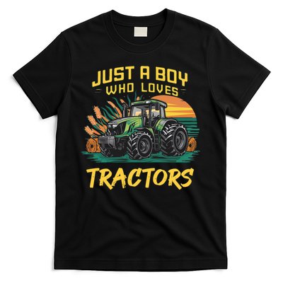 Just A Boy Who Loves Tractors T-Shirt