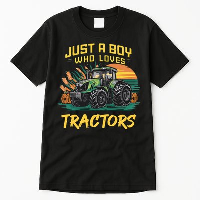 Just A Boy Who Loves Tractors Tall T-Shirt