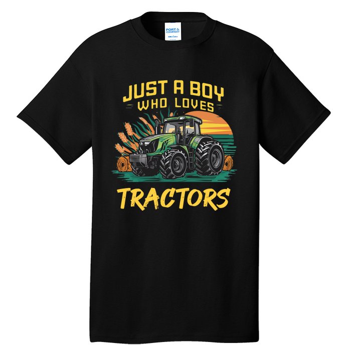 Just A Boy Who Loves Tractors Tall T-Shirt