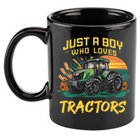 Just A Boy Who Loves Tractors 11oz C Handle Ceramic Mug