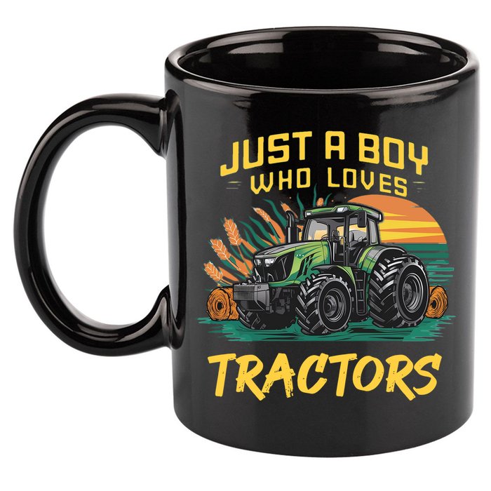 Just A Boy Who Loves Tractors 11oz C Handle Ceramic Mug