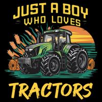 Just A Boy Who Loves Tractors Drawstring Bag