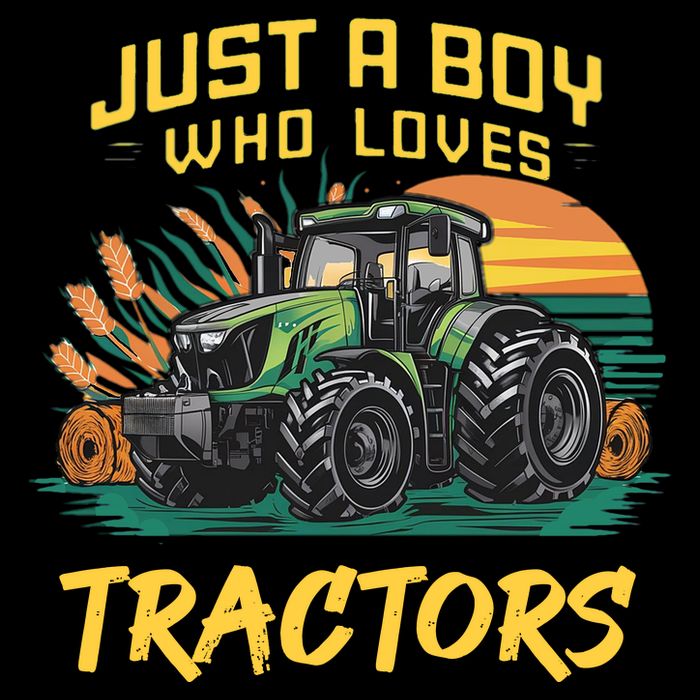 Just A Boy Who Loves Tractors Drawstring Bag