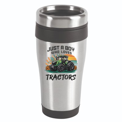 Just A Boy Who Loves Tractors 16oz Travel Tumbler