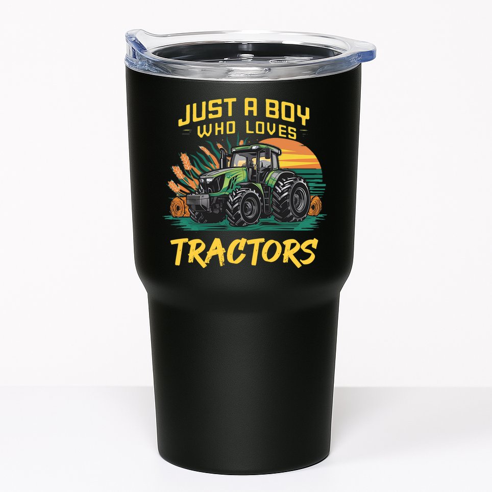 Just A Boy Who Loves Tractors Tumbler