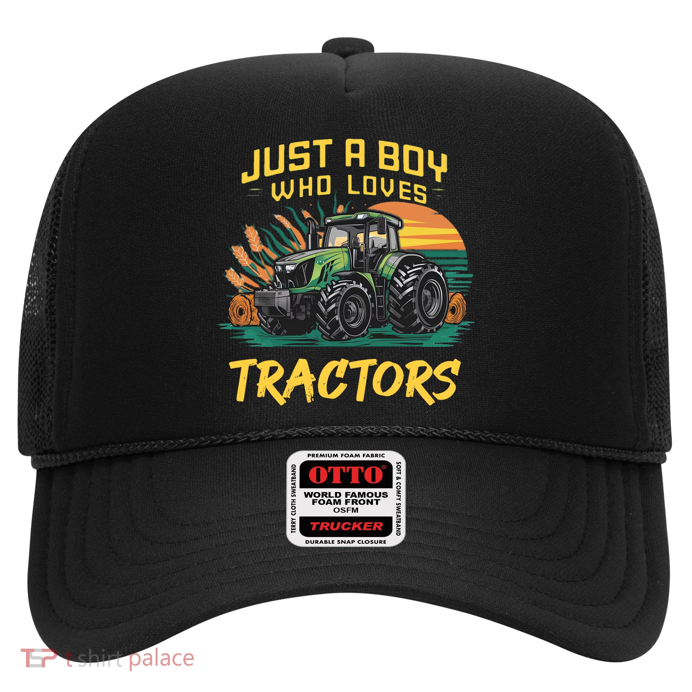 Just A Boy Who Loves Tractors Trucker Hat