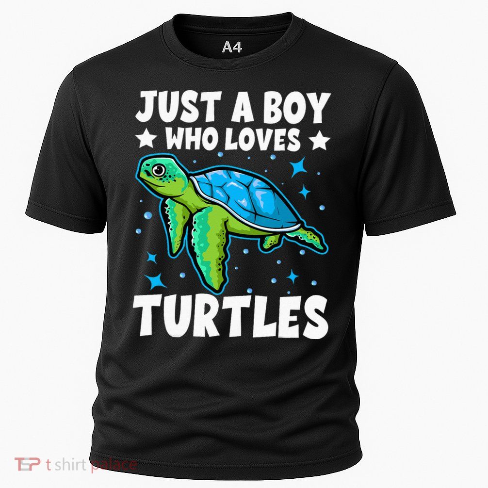 Just A Boy Who Loves Turtles Lover Gifts Sea Ocean Turtle Performance Shirt