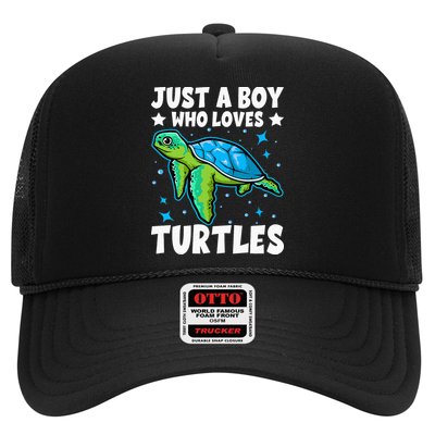 Just A Boy Who Loves Turtles Lover Gifts Sea Ocean Turtle Trucker Hat