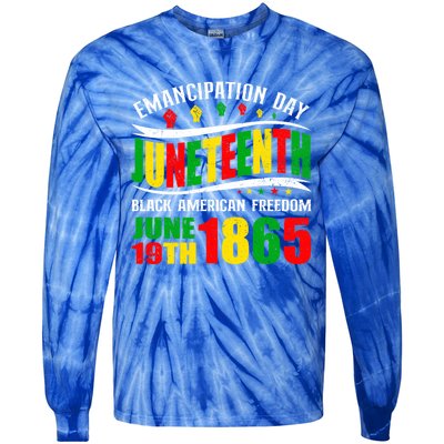 Juneteenth Ancestors Black African American Pride June 19 Gift Tie-Dye Long Sleeve Shirt