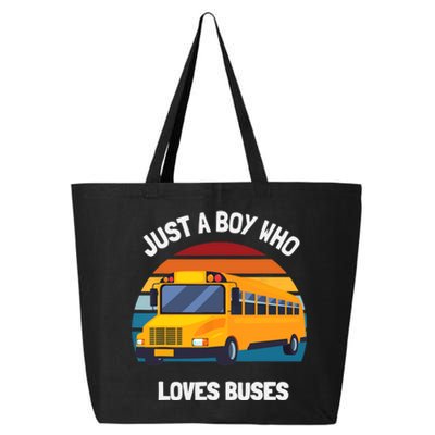 Just A Boy Who Loves Buses School Bus 25L Jumbo Tote