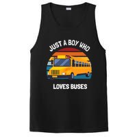 Just A Boy Who Loves Buses School Bus PosiCharge Competitor Tank