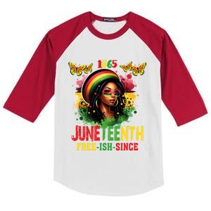 Junenth African Black Freedom Day 1865 Junenth Gift Kids Colorblock Raglan Jersey