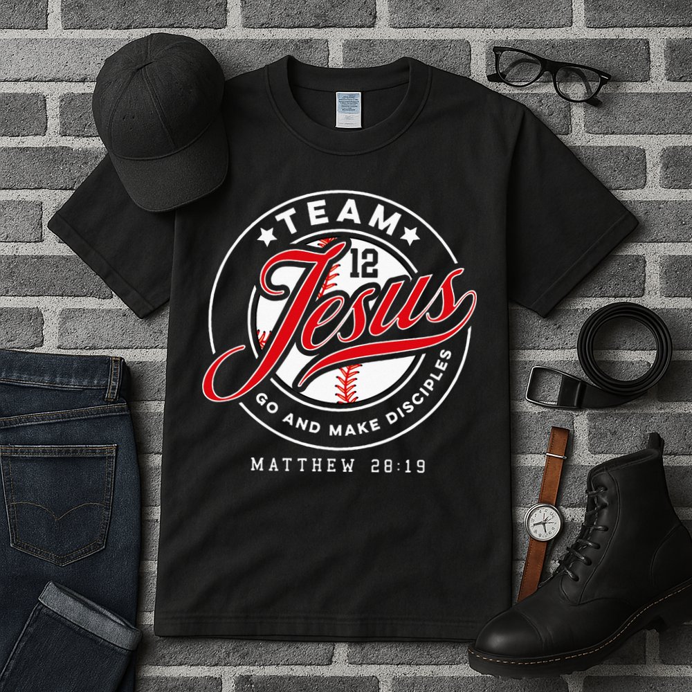 Jesus And Baseball Team Jesus Christian Matthew 2819 Verse Tall T-Shirt
