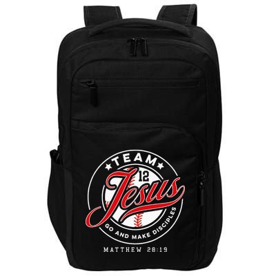Jesus And Baseball Team Jesus Christian Matthew 2819 Verse Impact Tech Backpack