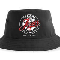 Jesus And Baseball Team Jesus Christian Matthew 2819 Verse Sustainable Bucket Hat