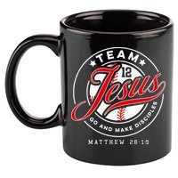 Jesus And Baseball Team Jesus Christian Matthew 2819 Verse 11oz C Handle Ceramic Mug