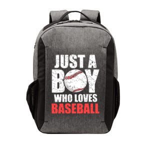 Just A Boy Who Loves Baseball Batter Catcher Pitcher Boy Vector Backpack