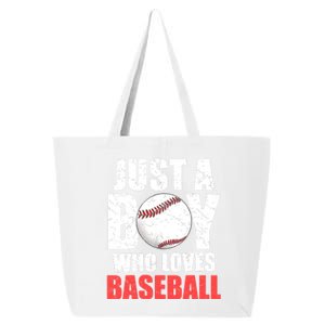 Just A Boy Who Loves Baseball Batter Catcher Pitcher Boy 25L Jumbo Tote