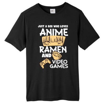 Just A Boy Who Loves Anime Ra Video Games Design Tall Fusion ChromaSoft Performance T-Shirt