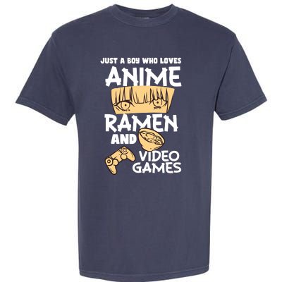 Just A Boy Who Loves Anime Ra Video Games Design Garment-Dyed Heavyweight T-Shirt