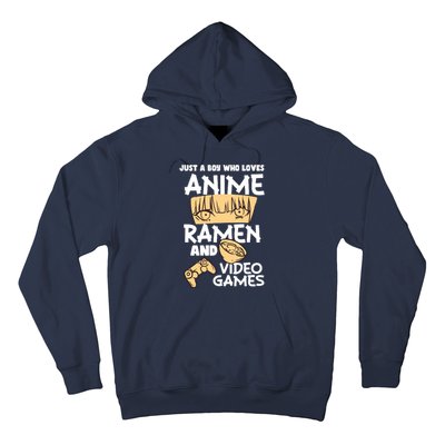 Just A Boy Who Loves Anime Ra Video Games Design Hoodie