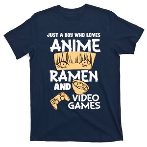 Just A Boy Who Loves Anime Ra Video Games Design T-Shirt