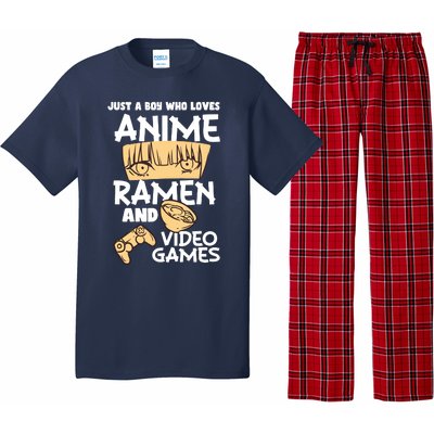 Just A Boy Who Loves Anime Ra Video Games Design Pajama Set