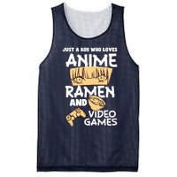 Just A Boy Who Loves Anime Ra Video Games Design Mesh Reversible Basketball Jersey Tank