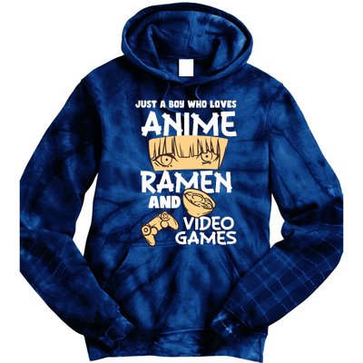 Just A Boy Who Loves Anime Ra Video Games Design Tie Dye Hoodie