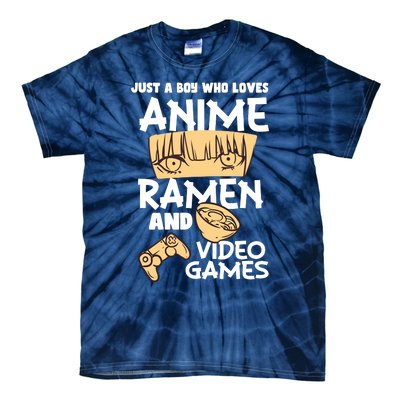 Just A Boy Who Loves Anime Ra Video Games Design Tie-Dye T-Shirt