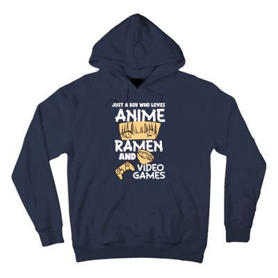 Just A Boy Who Loves Anime Ra Video Games Design Tall Hoodie