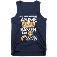 Just A Boy Who Loves Anime Ra Video Games Design Tank Top