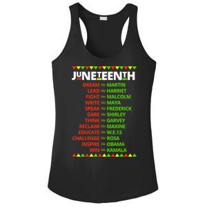 Juneteenth Ancestors Black African Dream Like Leaders Gift Ladies PosiCharge Competitor Racerback Tank