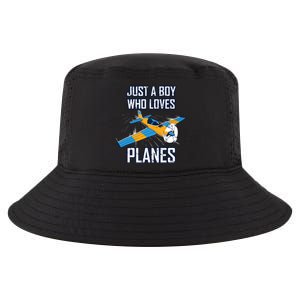 Just A Boy Who Loves Planes Cool Comfort Performance Bucket Hat