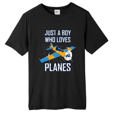 Just A Boy Who Loves Planes Tall Fusion ChromaSoft Performance T-Shirt