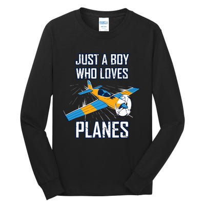 Just A Boy Who Loves Planes Tall Long Sleeve T-Shirt