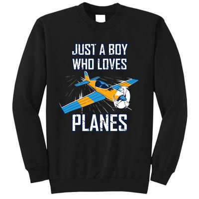 Just A Boy Who Loves Planes Tall Sweatshirt