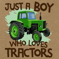 Just A Boy Who Loves Tractors T Farm Birthday Gift Cotton Canvas Backpack