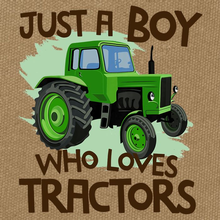 Just A Boy Who Loves Tractors T Farm Birthday Gift Cotton Canvas Backpack