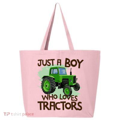 Just A Boy Who Loves Tractors T Farm Birthday Gift 25L Jumbo Tote