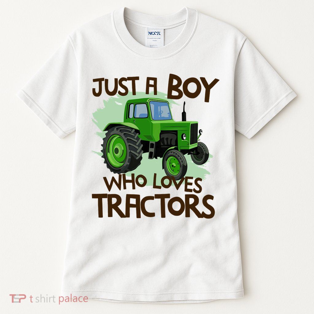 Just A Boy Who Loves Tractors T Farm Birthday Gift Tall T-Shirt