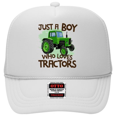 Just A Boy Who Loves Tractors T Farm Birthday Gift Trucker Hat
