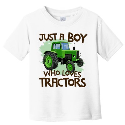 Just A Boy Who Loves Tractors T Farm Birthday Gift Toddler T-Shirt