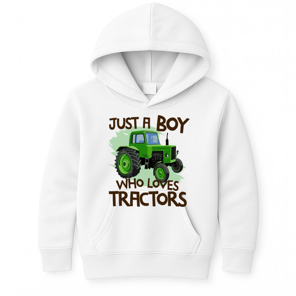 Just A Boy Who Loves Tractors T Farm Birthday Gift Kids Hoodie