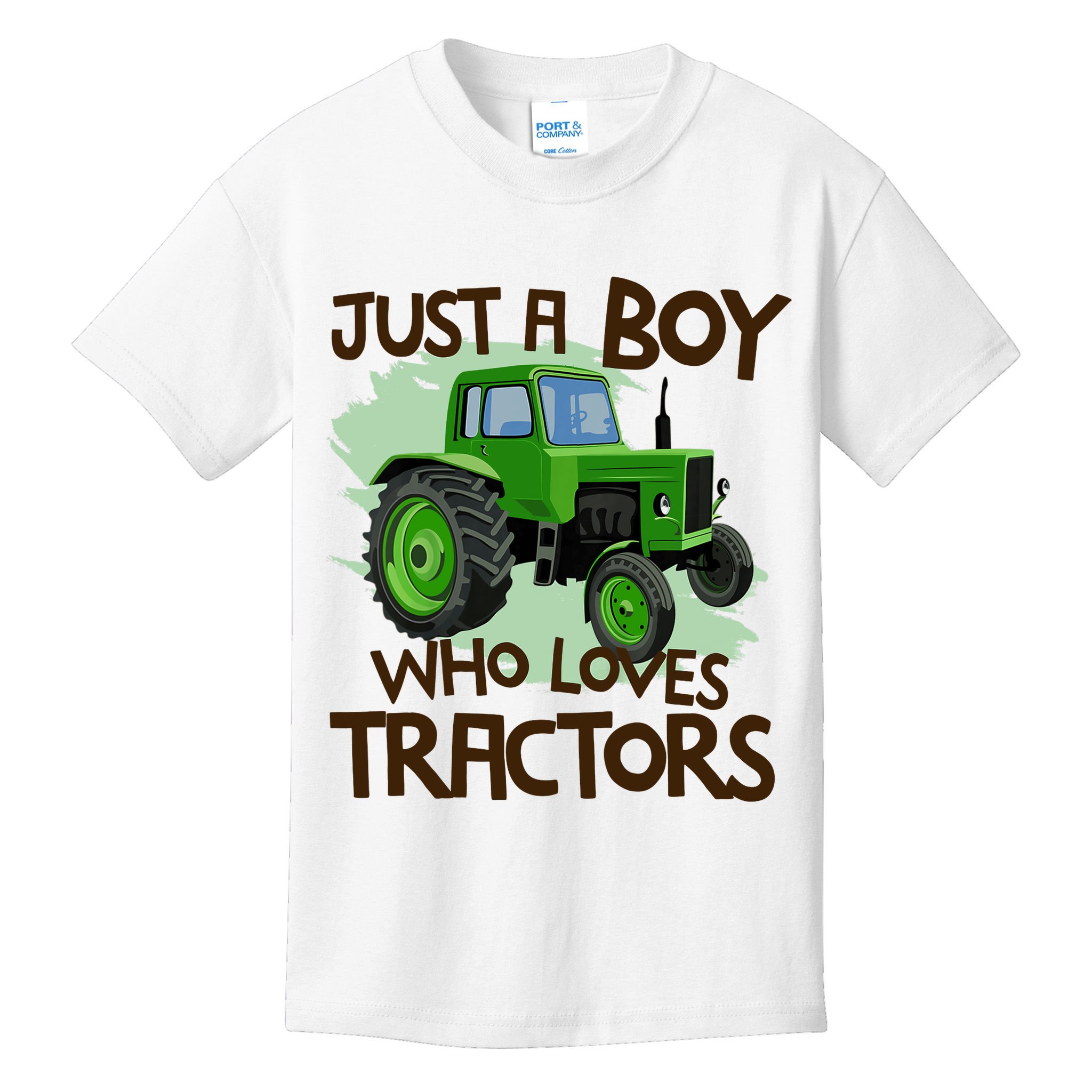 Just A Boy Who Loves Tractors T Farm Birthday Gift Kids T-Shirt