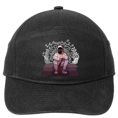 Just A Boy With A Ukulele BoyWithUke 7-Panel Snapback Hat